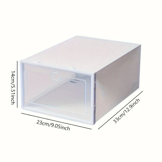 Transparent Plastic Shoe Box with , Durable Transparent Design