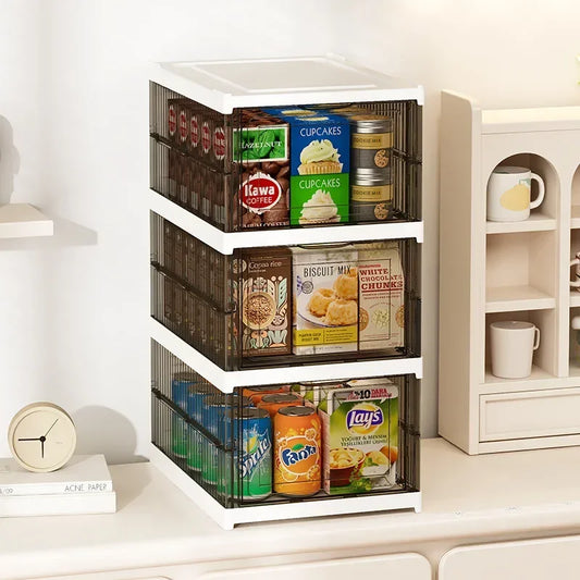 Dustproof 6 Layers Foldable Shoes Box Stackable Transparent Thickened Plastic Bins Sneaker Shoe Organizer Cabinet Organizers