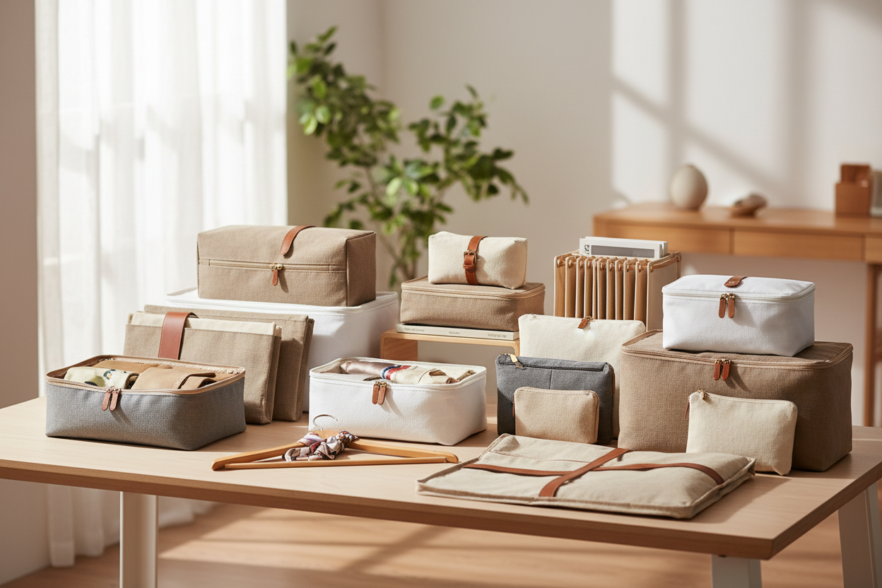 Travel StorageBeige

White

Cream

Light wood

Soft brown

Warm grey

Natural light